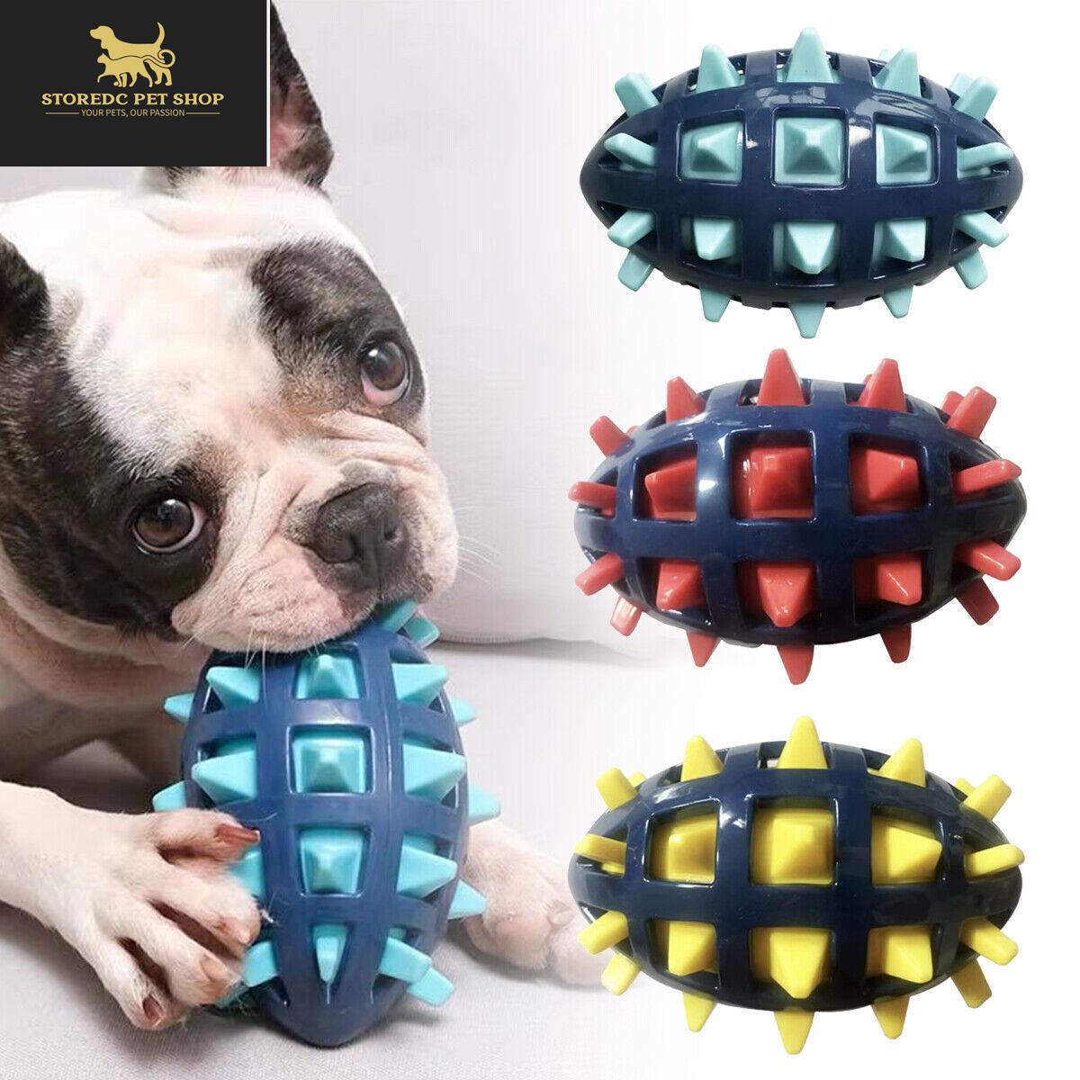 Indestructible Dog Toys for Aggressive Chewers - Squeaky Dog Ball Chew Toy Gifts